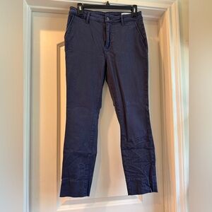 Cosmic Blue Love Navy Blue Casual Pants Cropped